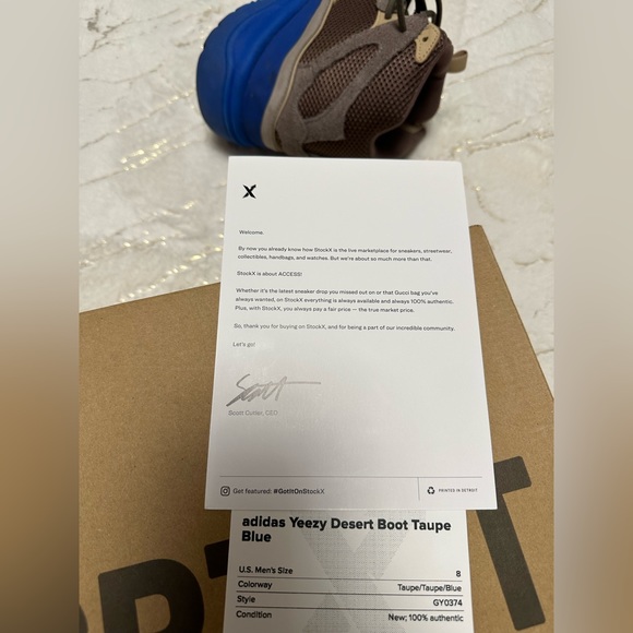 Adidas Yeezy Desert Boot Taupe and Blue - Picture 3 of 11